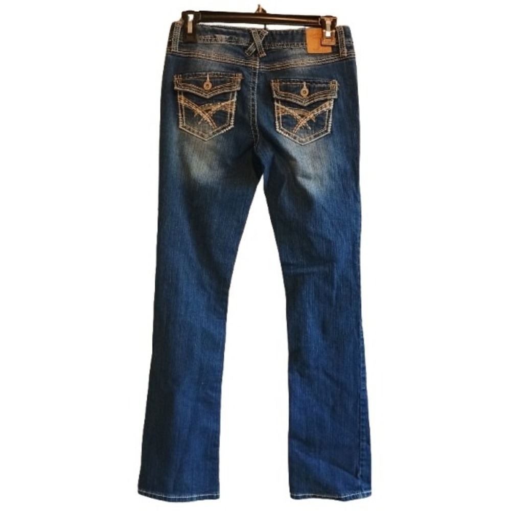 Red Camel Premium Denim Jeans Womens Size 5 Distressed Blue‎ Jeans - Picture 2 of 13